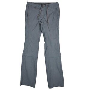 REI Stone Gray Outdoor Hiking Pants Women’s 4 Utility Travel Convertible Zip Off
